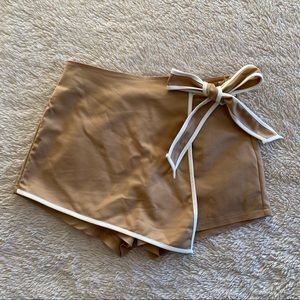 Revolve Super Down Front Tie Shorts